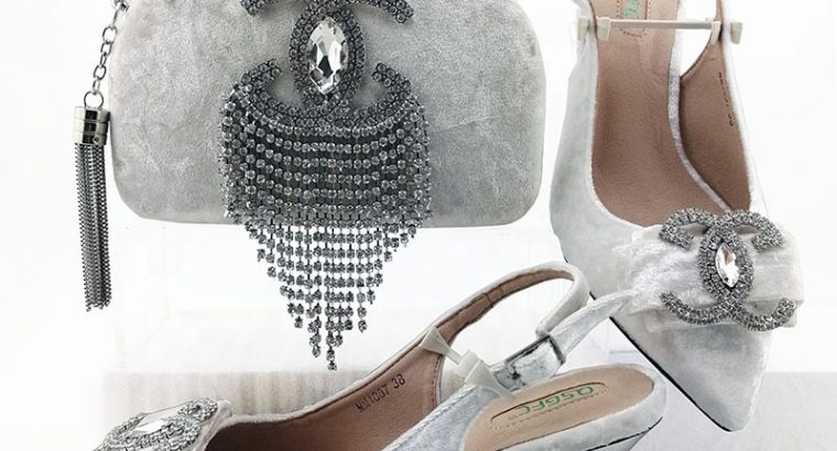 Italian Designer Shoes and Bag Matching Set